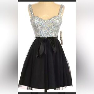 NWT Love Reign Women Black Cocktail Dress